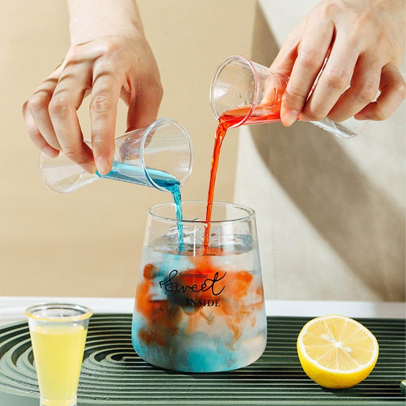 COMZPLIFE 10Pcs Double Head Jigger Plastic Cocktail Jigger Bar Measuring