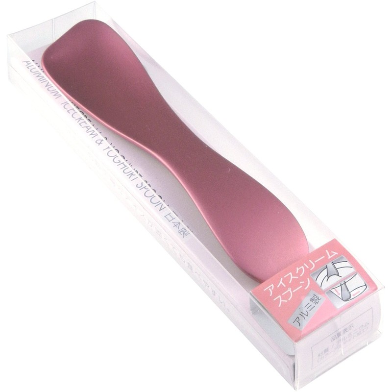 WOW Made in Aluminum Ice Cream Spoons, Clear Case Pink