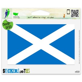 Scotland Scottish Flag Vinyl Car Bumper Window Sticker 3" x 2"
