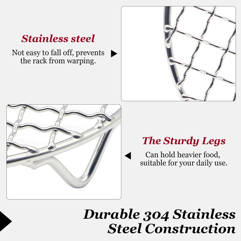 Steamer Rack-Stainless Steel Round Steam Rack Compatible with Instant Pot,