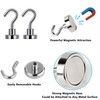 ZFYQ Magnetic Hooks, 16mm Powerful Magnets 20lbs Hooks, Great for