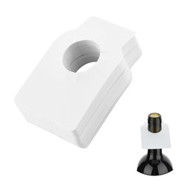 Cosmos 100 Pcs Wine Bottle Tag Bottle Hanging Tags Beverage Bottle Neck Gift Tag ID Tag Wine Rack Marker Bottle Label for Wine Tasting Storage Labelling & Collection, Double Sided (White)
