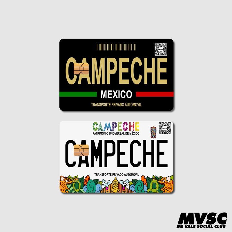 Card Stickers - Mexico Placas (Mexican License Plate) - For