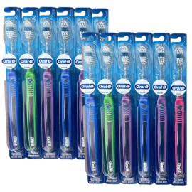 Oral-B FOR SALE!! 12-PACK Oral B Indicator Toothbrush Adult, Compact Soft, 35 Tuft