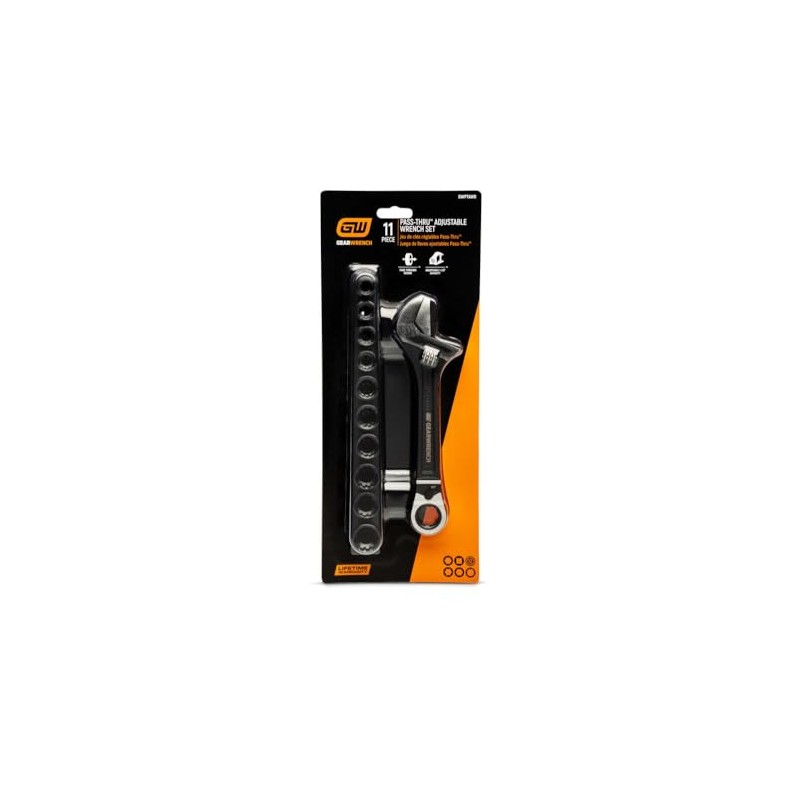 GEARWRENCH - Juego de llaves ajustables de paso a través