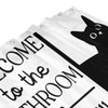 Jakayla Funny Shower Curtain Set – Cute Black Cat Bathroom