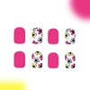 Rose Red Press on Nails Short Square Sping Summer Fake
