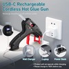 HHDQYMSG Cordless Hot Glue Gun, 20W Hot Glue Gun with