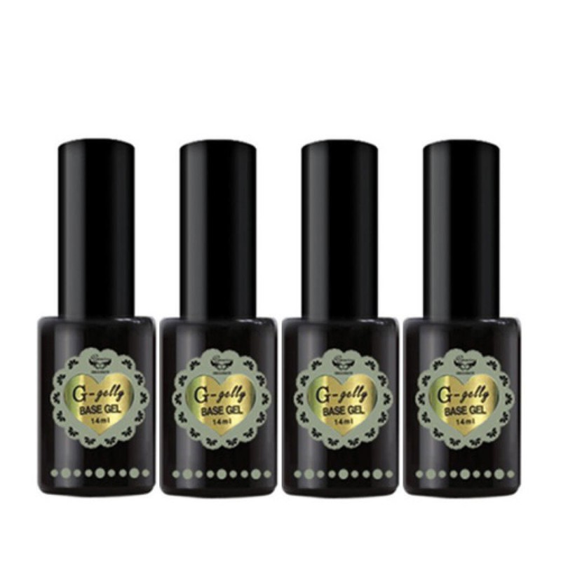 Gracia 그라시아 지젤리 베이스젤 14ml 4개 세트+네일파일5개 서비스 Grazia Gellie