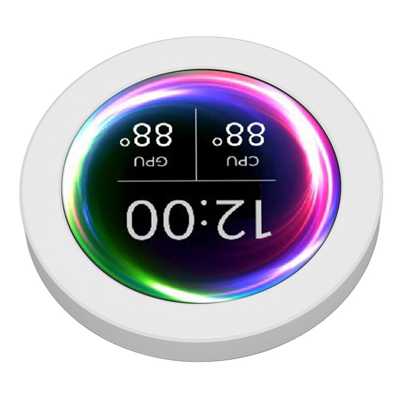 Computer Temp Monitor 2.8in Round LCD HD Micro USB Dimmable