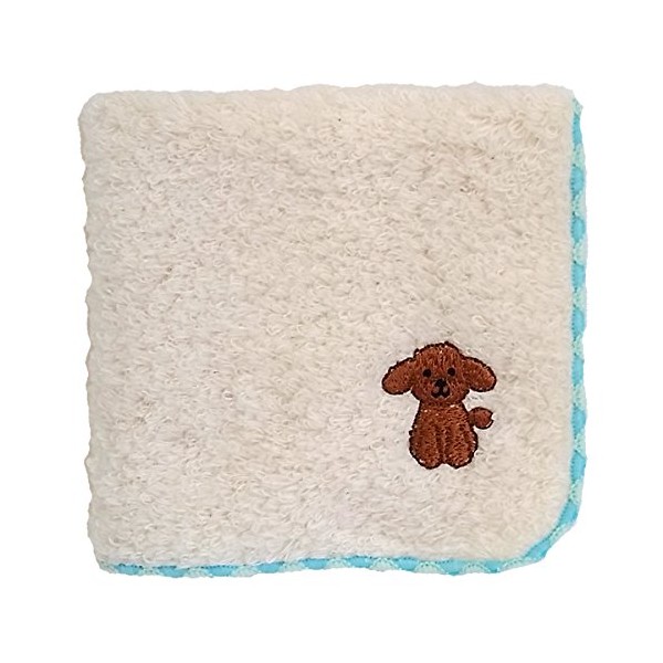 No-twist Pile Hand Towel with Cute Embroidered Dog (Toy Poodle)