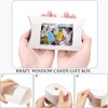 50 Pcs Pillow Gift Boxes with Windows,Kraft Paper Mini Pillow