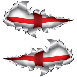 Totally Graphics St George England World cup Metal Rip Open Sticker 150MM