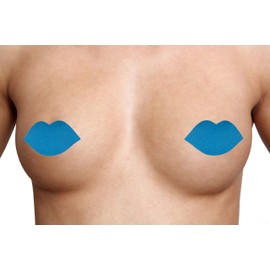 Blue (6 Pairs) Disposable Satin Nipple Cover Pasties