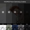 KGORGE Small Window Curtains Blackout Privacy Solid Thermal Insulating Rod