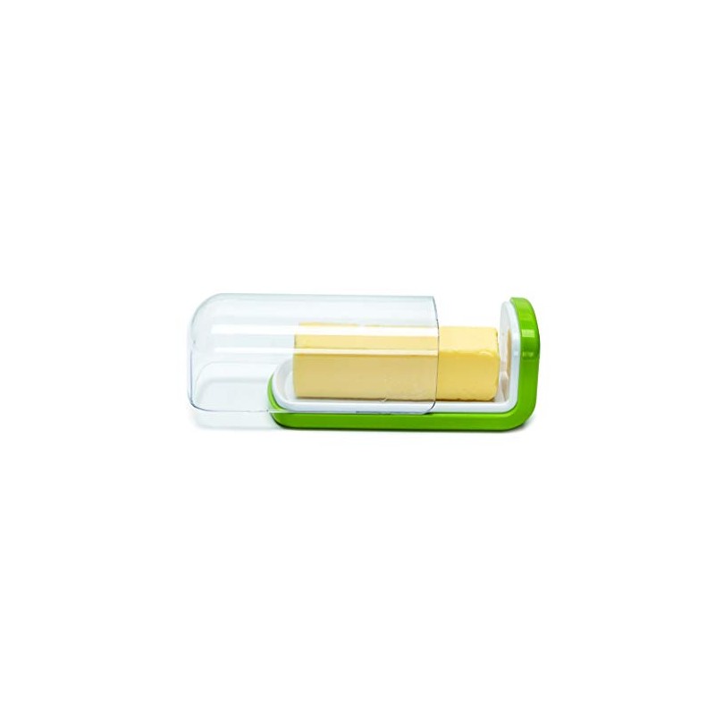 Joie Butter Dish with Clear Lid, Securely Holds One Stick,