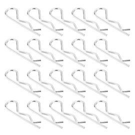 uxcell 50Pcs 2.5mmx50mm 304 Stainless Steel R Shaped Spring Cotter Pins, R Clips Cotter Pin Spring Fastener for Household Appliances, Sports Equipment, Car Mechanics Repair (Silver)