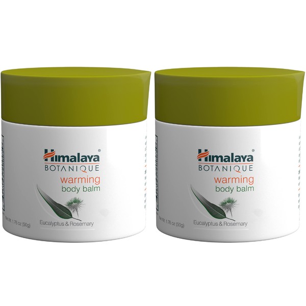 Himalaya Botanique Warming Body Balm, Relax and Sooth Sore Muscles and Aches, Provides Long Lasting Comfort, 1.76 oz, 2 Pack