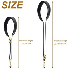 EIHI Saxophone, Sax Black Neck Strap, Saxophone Strap, Alto Saxophone, Saxophone, Super Fibre, Metal Hook, Musical Instrument Accessories Parts