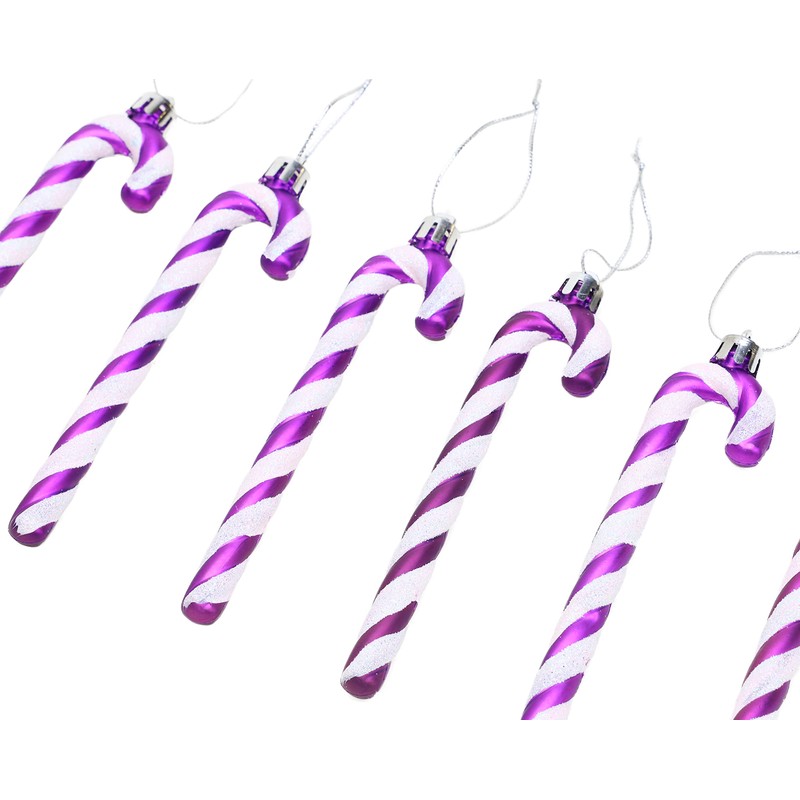 Christmas Concepts® Pack Of 6-13cm Glitter Candy Cane Christmas Tree