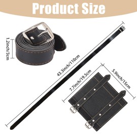 beinkmake Medieval Sword Cover Leather Belt Adjustable Samurai Rapier Scabbard Belt Two Buckle Katana Sword Holder Renaissance for Knight Warrior Pirate Cosplay