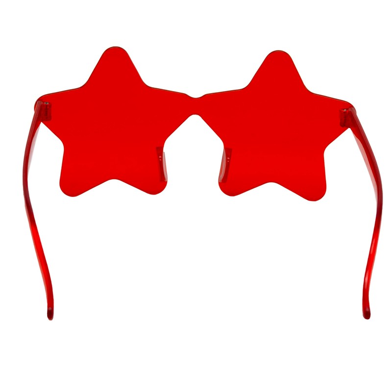 PLAYZOCO Sunglasses Star Shape Frameless Sunglasses Star Glasses Fancy Dress