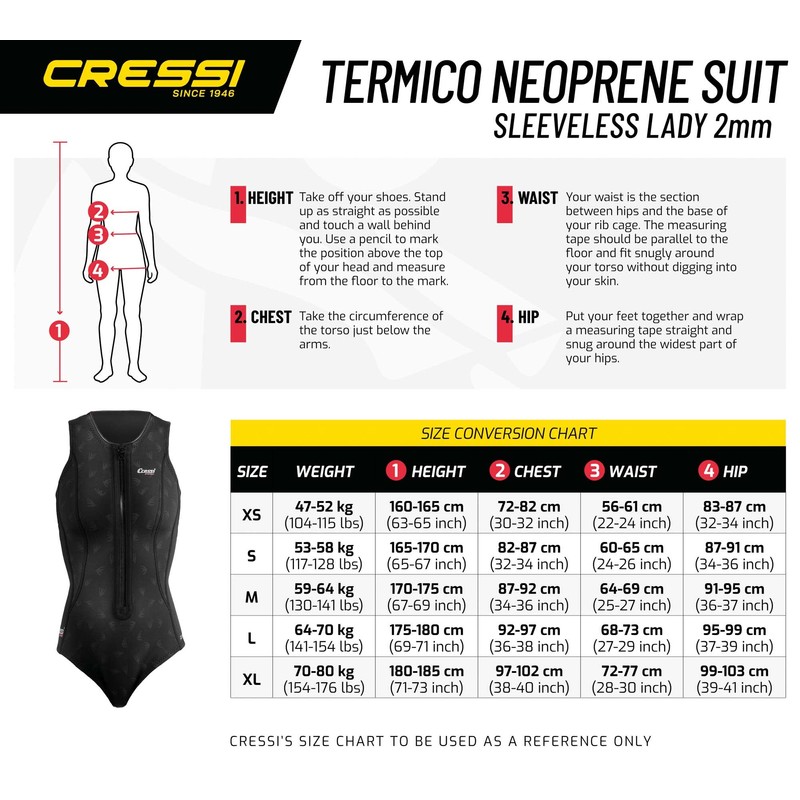 Cressi Termico Women's 2 mm Neoprene Suit, XL/5