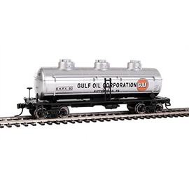 H0 Scale - Walthers Tank Car 3-Dome Tank Car Gulf Oil