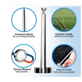 HH-GOLF Golf Alignment Rods, Golf Alignment Stick Corrector Lie Angle Tool, Golf Swing Training Aids Aiming Stick - Golf Club Face Aim, Visualize and Align Your Golf Shot