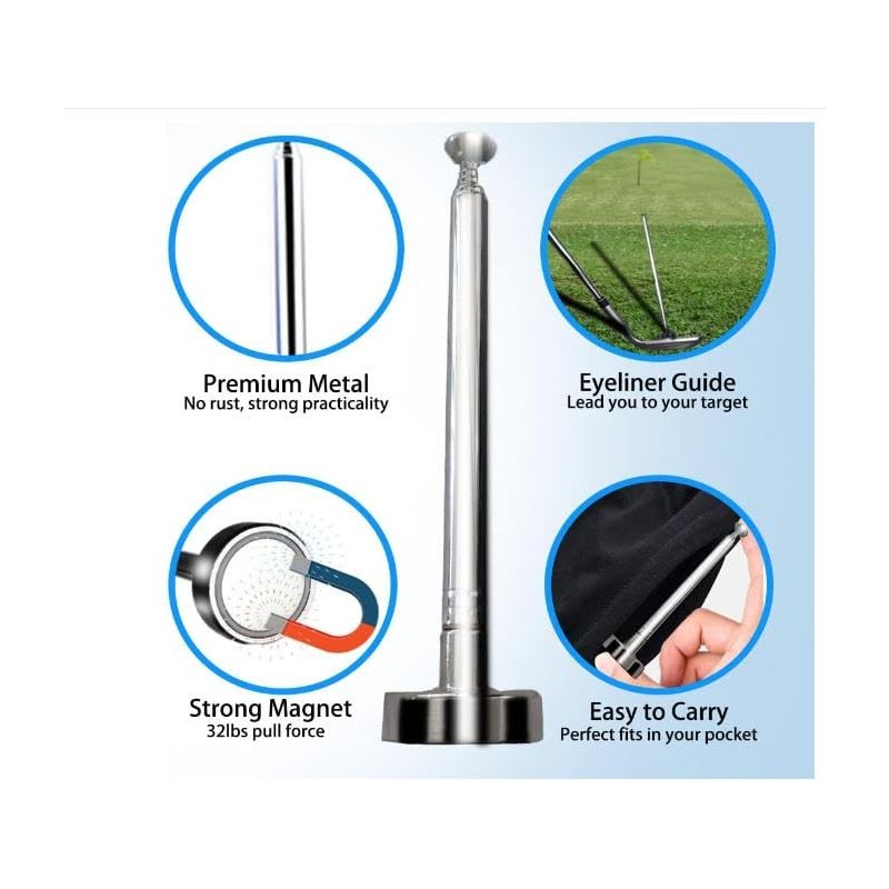 HH-GOLF Golf Alignment Rods, Golf Alignment Stick Corrector Lie Angle