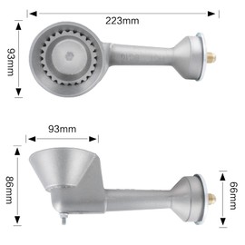 MCAMPAS High Pressure Cast Iron Round Burner Head with 0-20 PSI Adjustable Propane Regulator Hose Replacement for Turkey Fryer Burner