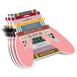 (3Pcs) Perfectly Normal Book Lady Sticker Reading Lover Nerd Book Addict Bookish Decal Waterproof Vinyl Stickers Adult for Laptop Kindle Tumbler Water Bottle Mug Phone Notebook - Size 3”x2.6”