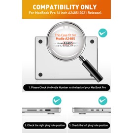 SUPCASE for MacBook Pro 16 Inch Case 2021-2024 Release (Unicorn Beetle Clear), M4/M3/M2/M1 Pro/Max Chip [Anti-Scratch] Slim Cover Accessories for MacBook Pro 16'' with Touch ID, Clear