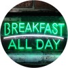 Breakfast All Day Open Restaurant Café Dual Color LED Neon