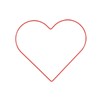 Vaessen Creative Heart-Shaped Metal Crafts, Red, Ø 25 cm or