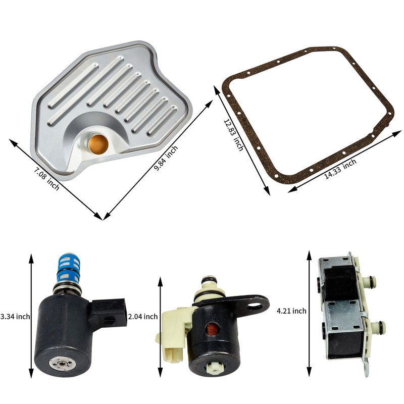 SLTY 4R70W 5 Pieces Transmission Solenoid Valve Set Filter Kit