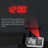 Projection Alarm Clock Time Date Temperature Display 180 Degree Wide