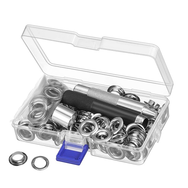 Grommet Tool Kit, 100 Sets Grommets Eyelets Kit Grommet Setting