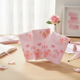 Sobres De Dinero, Decorados, Pequeños, Mariposas Y Flores Rosa Mariposas Y Flores Rosa