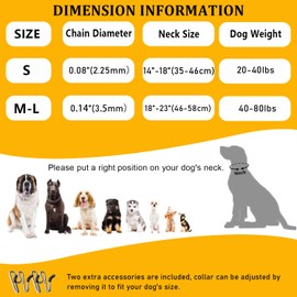 Duty Nylon Stainless Steel Dog Collar with Quick Release Buckle for Small Medium Large Dogs Collar (2.25mm)