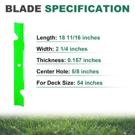 JSXDNWYJ 115-9650-03 115-2454-03 115-4999, 115-4999-03 High Lift Mower Blade, Compatible with to ro 54" Timecutter MX5400 MX5480 ZX5400 ZX5420 ZX5450 Deck Lawn Mower