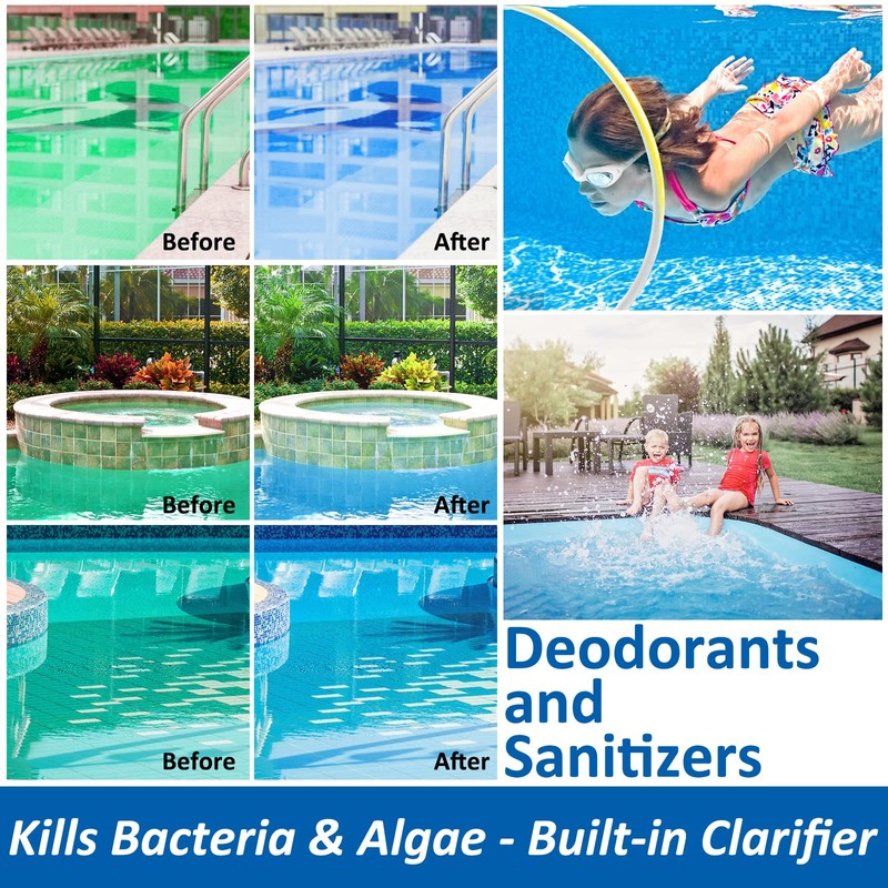 100PCS Chlorine Tablets for Swimming Pool and Spas, Slow-Dissolving Long-Lasting