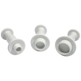 PME MR151 Round Plunger Cutters, Small, Medium, Large Sizes, Set of 3,White