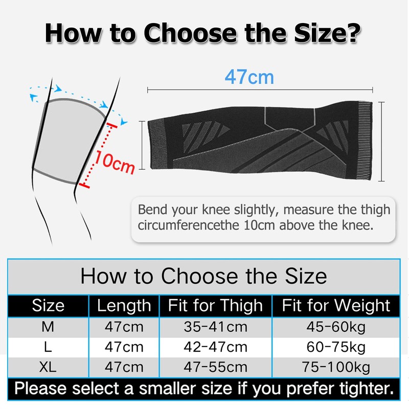 Goosom 2 x Adjustable Knee Brace Unisex Elastic Compression Sports