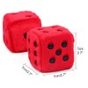 YGMONER Couple 2.75” Fuzzy Dice with Leather Dots Retro Car