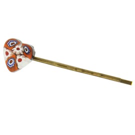 GlassOfVenice Murano Glass Millefiori Heart Hair Pin