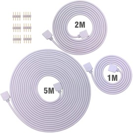 FSJEE 1M 2M 5M RGB Extension Cable with Male Plugs for 4Pin 10mm 5050 RGB LED Strip Light