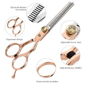 Glitzcharm Tijeras para Cortar Cabello Profesional, 10 Piezas Kit de Barberia, Tijeras para cortar cabello,Tijeras profesionales para cortar cabello, Para Hogar,Sala de Belleza,Barbería