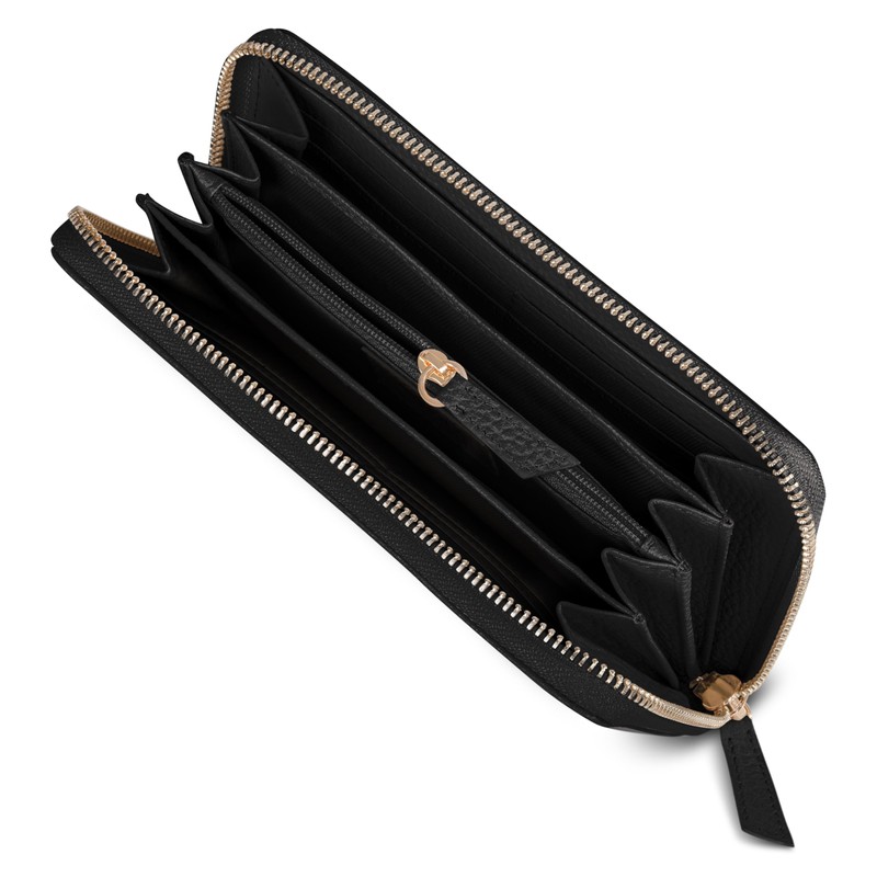 REDOLZ Women's Large Leather Wallet | Large Zip Compartment, 16