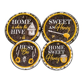 BEEautiful Round Electric Stove/Range Burner Kover - Set of 4